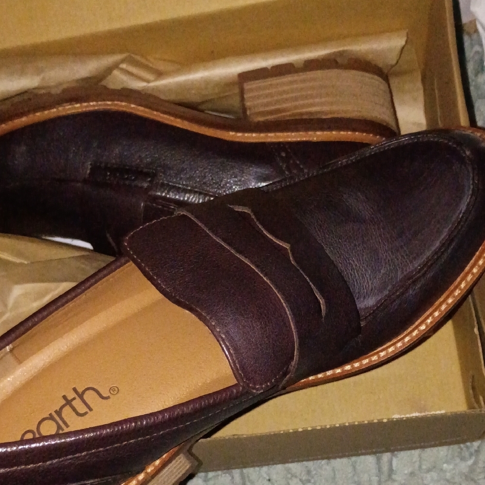 Earth Dark Brown Leather Loafers - Picture 8 of 8